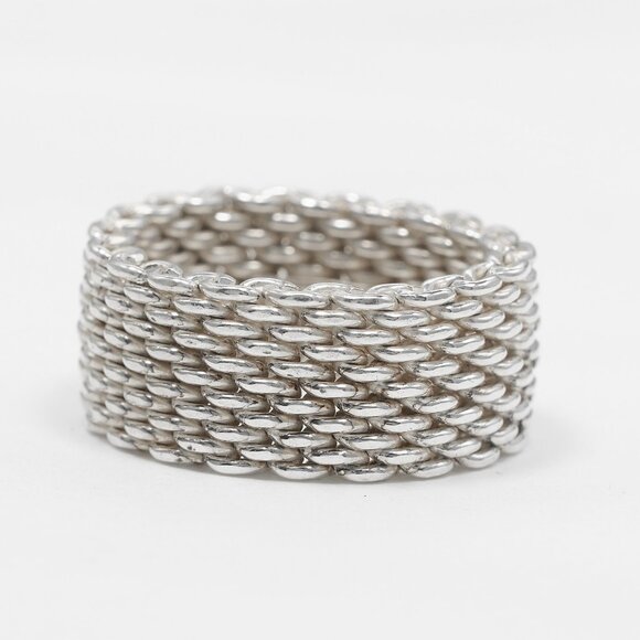 TIFFANY&Co. Somerset Ring Silver925 #6.6(US Size) 8.6g Women - Picture 3 of 8